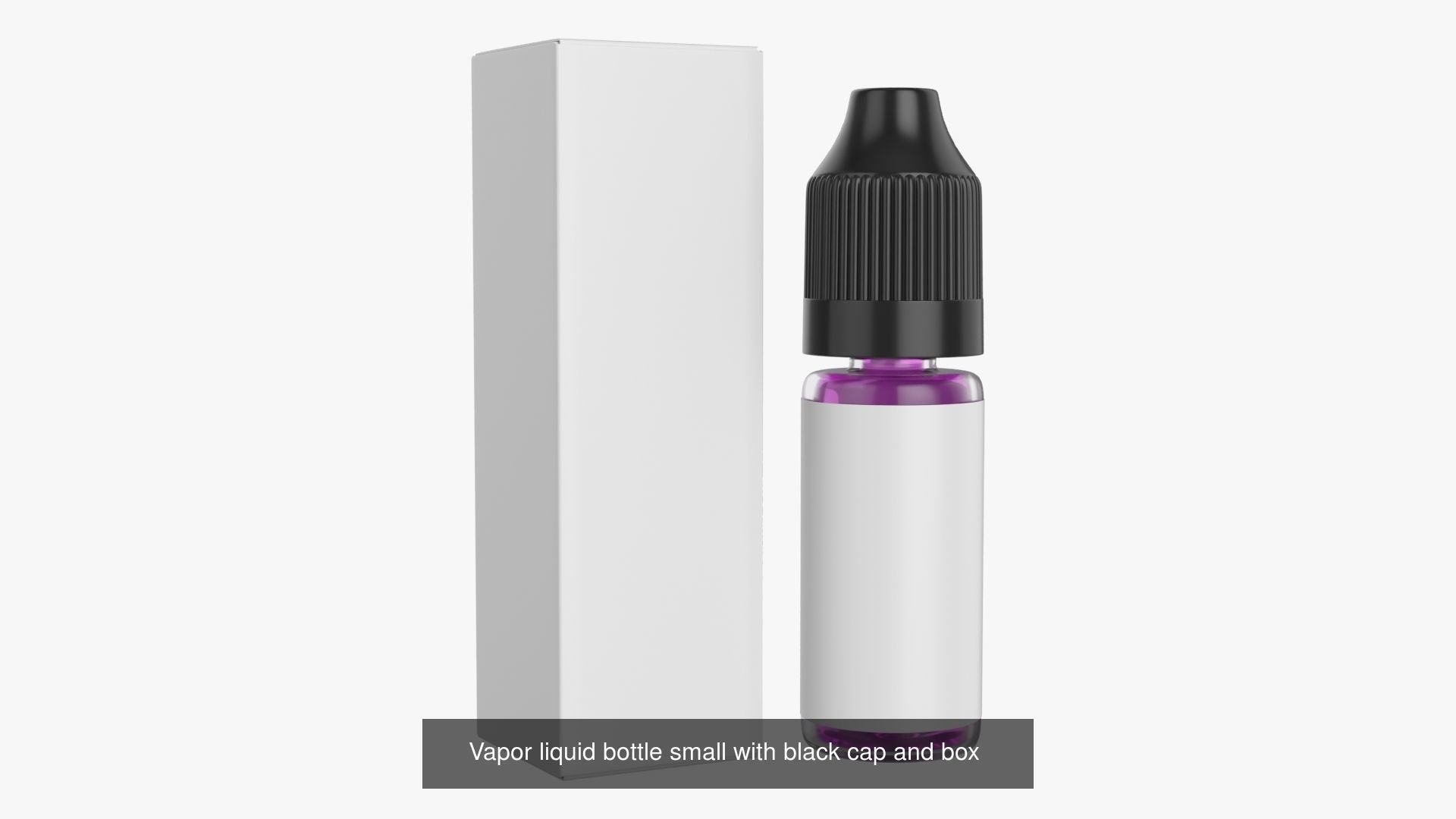 Vape bottles with white paper box 3D Model Collection_5