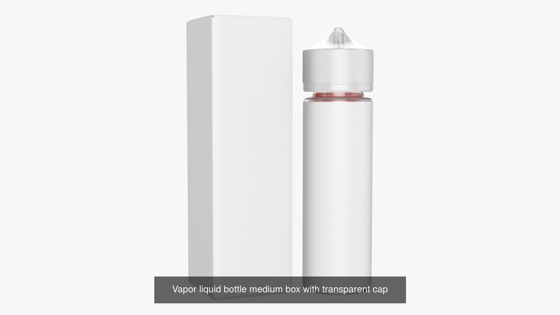 Vape bottles with white paper box 3D Model Collection_4