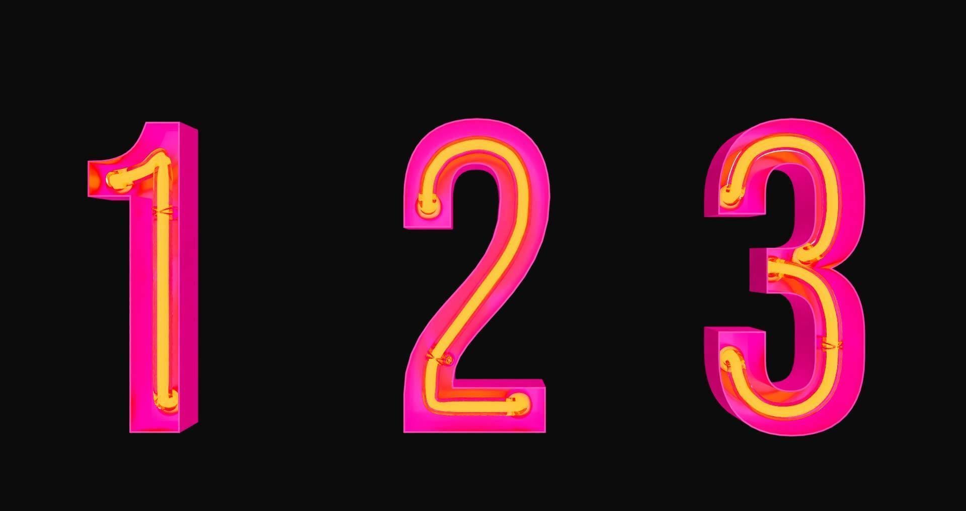 Neon Typography 2 3D model_3