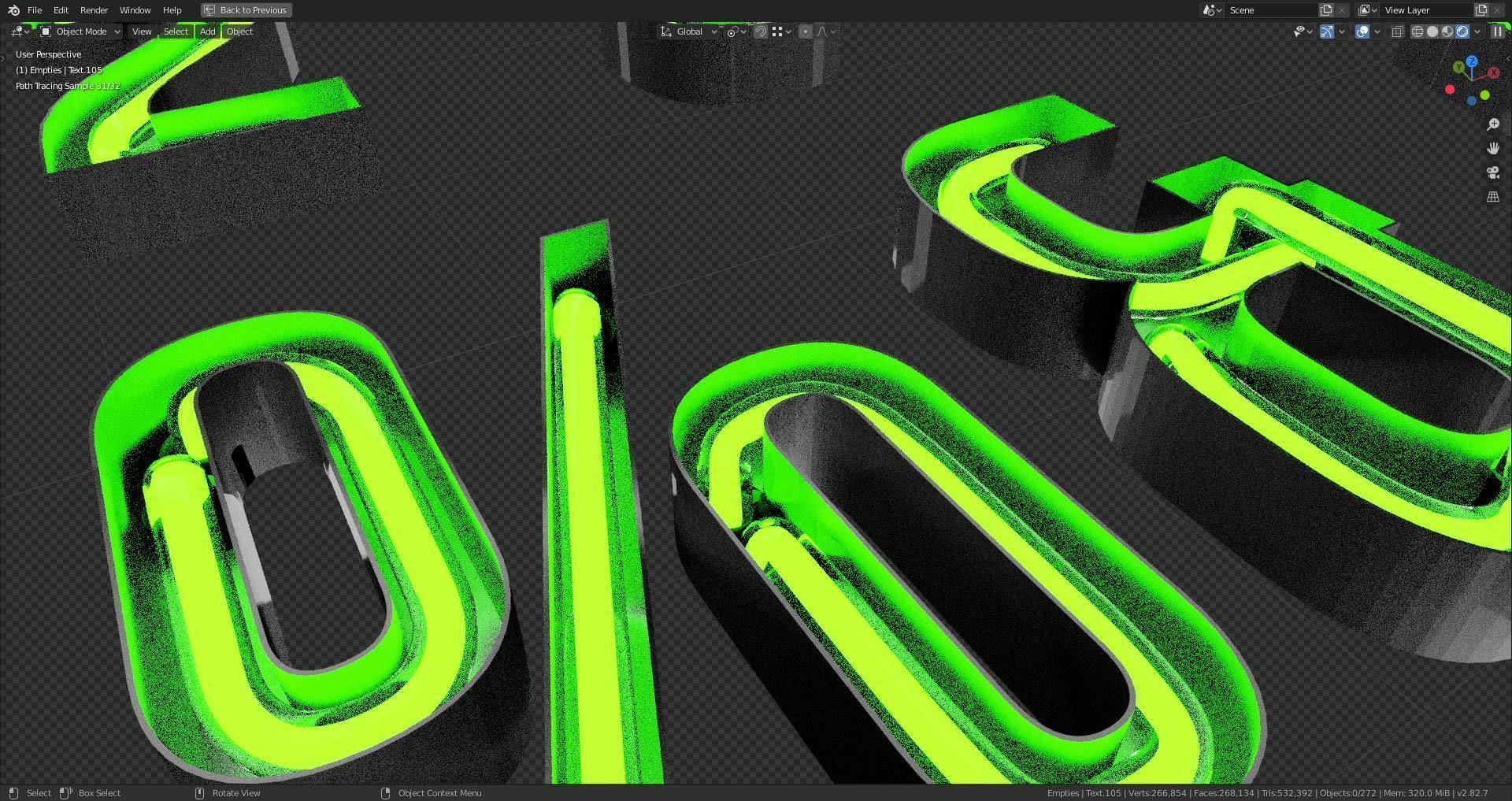 Neon Typography 2 3D model_9