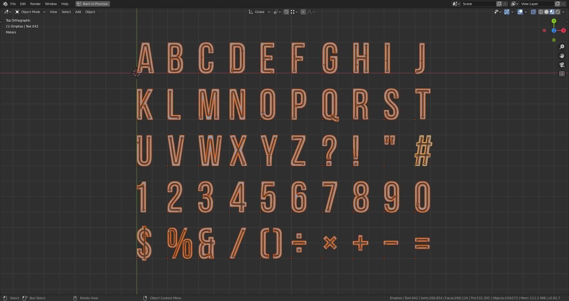Neon Typography 2 3D model_6