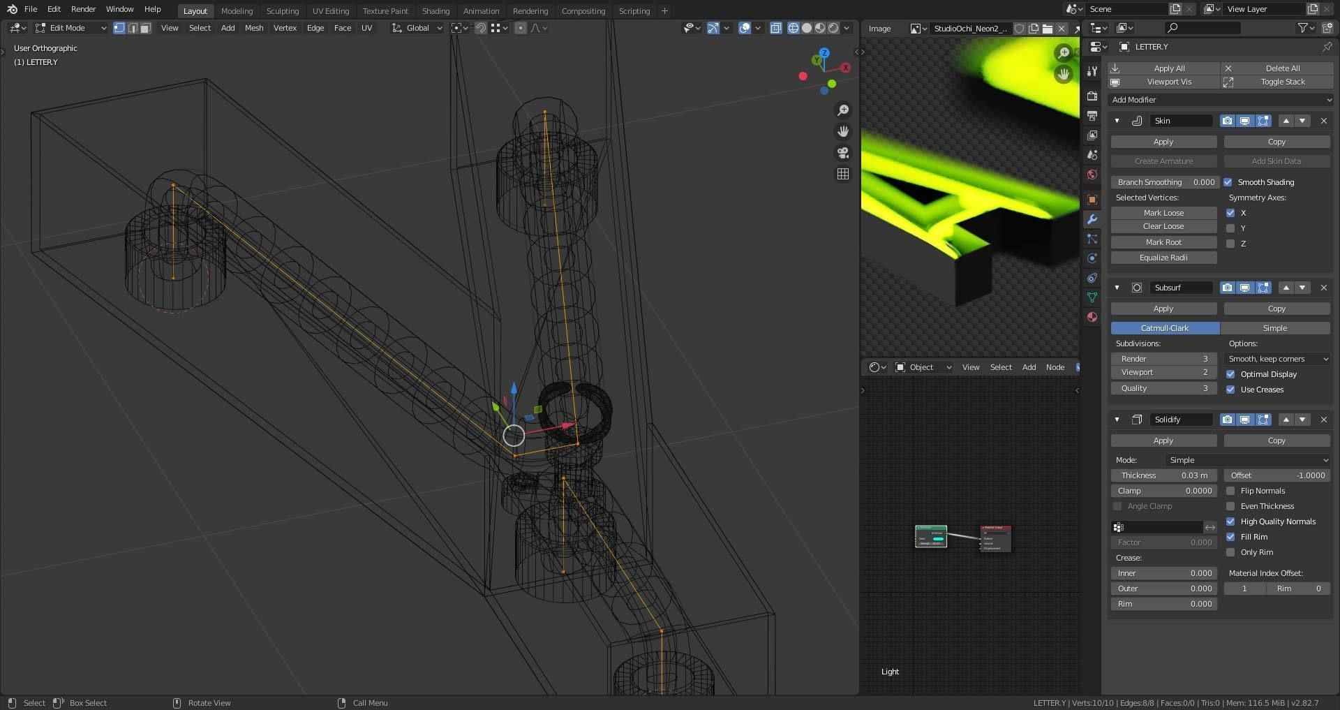 Neon Typography 2 3D model_10
