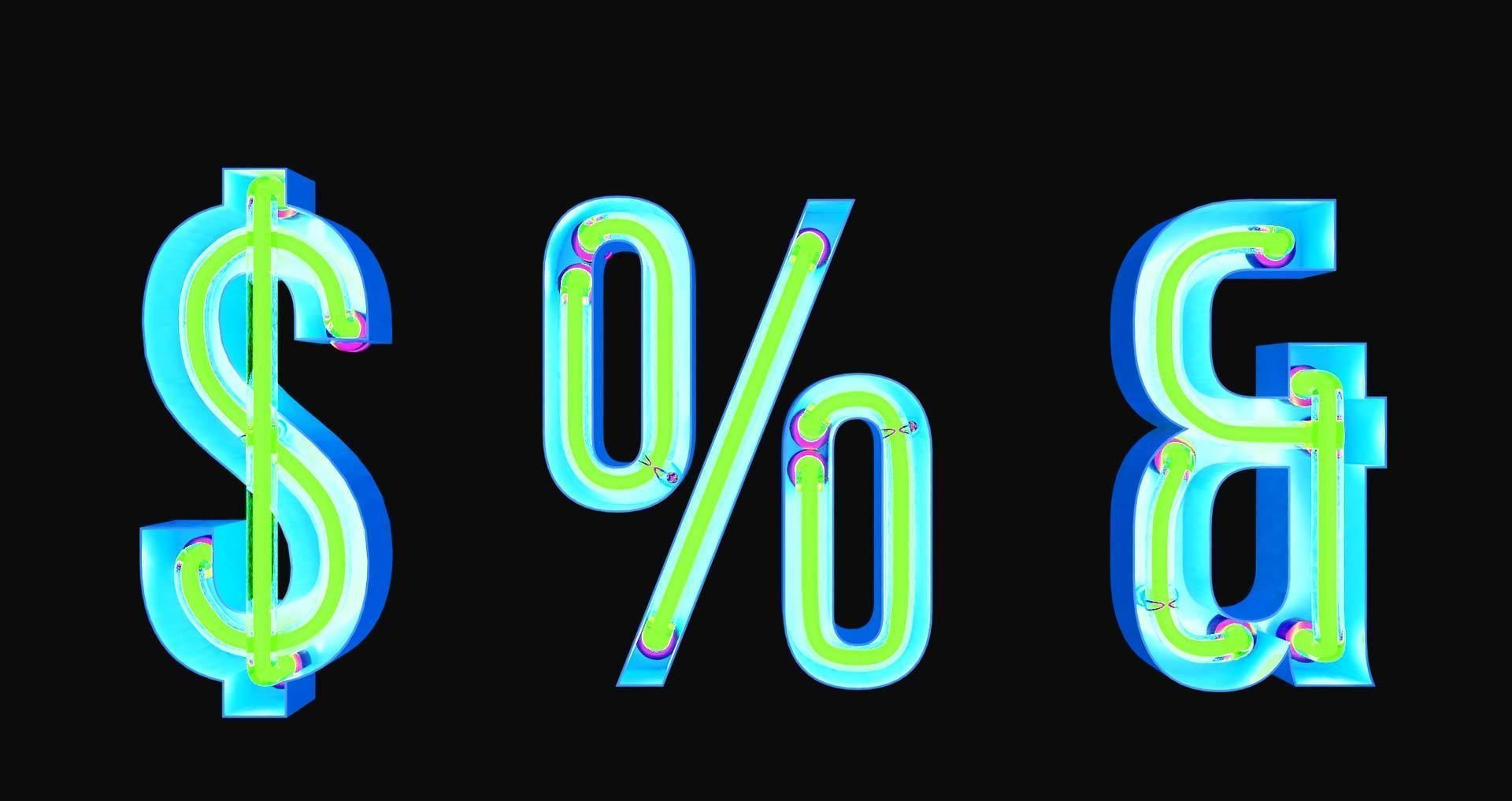 Neon Typography 2 3D model_4