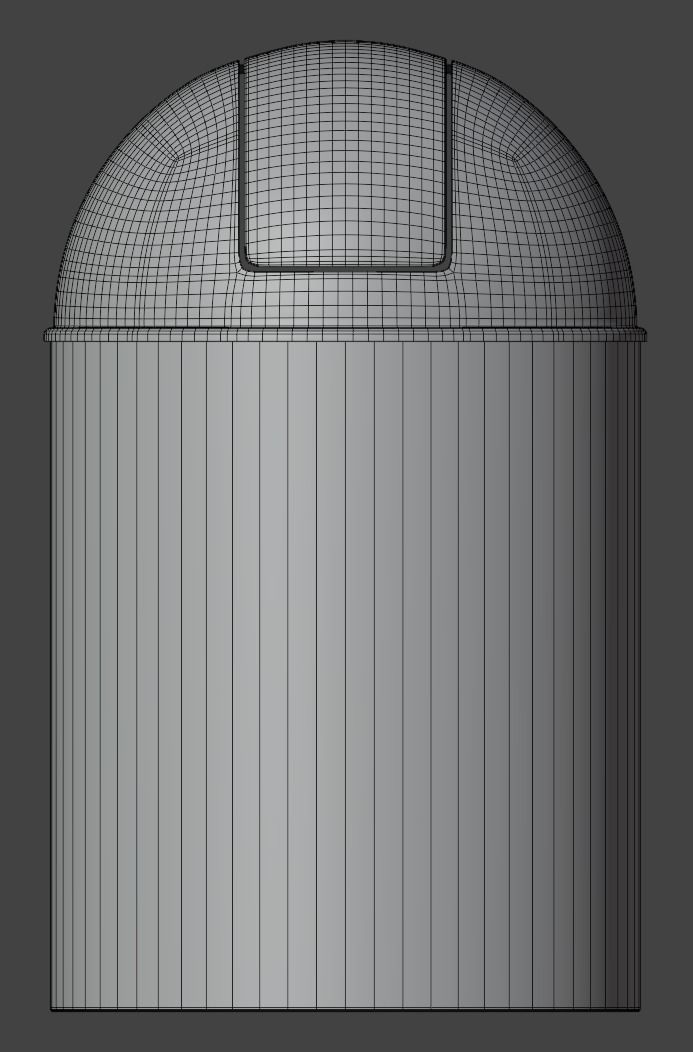 Small Trash Bin 3D model_3