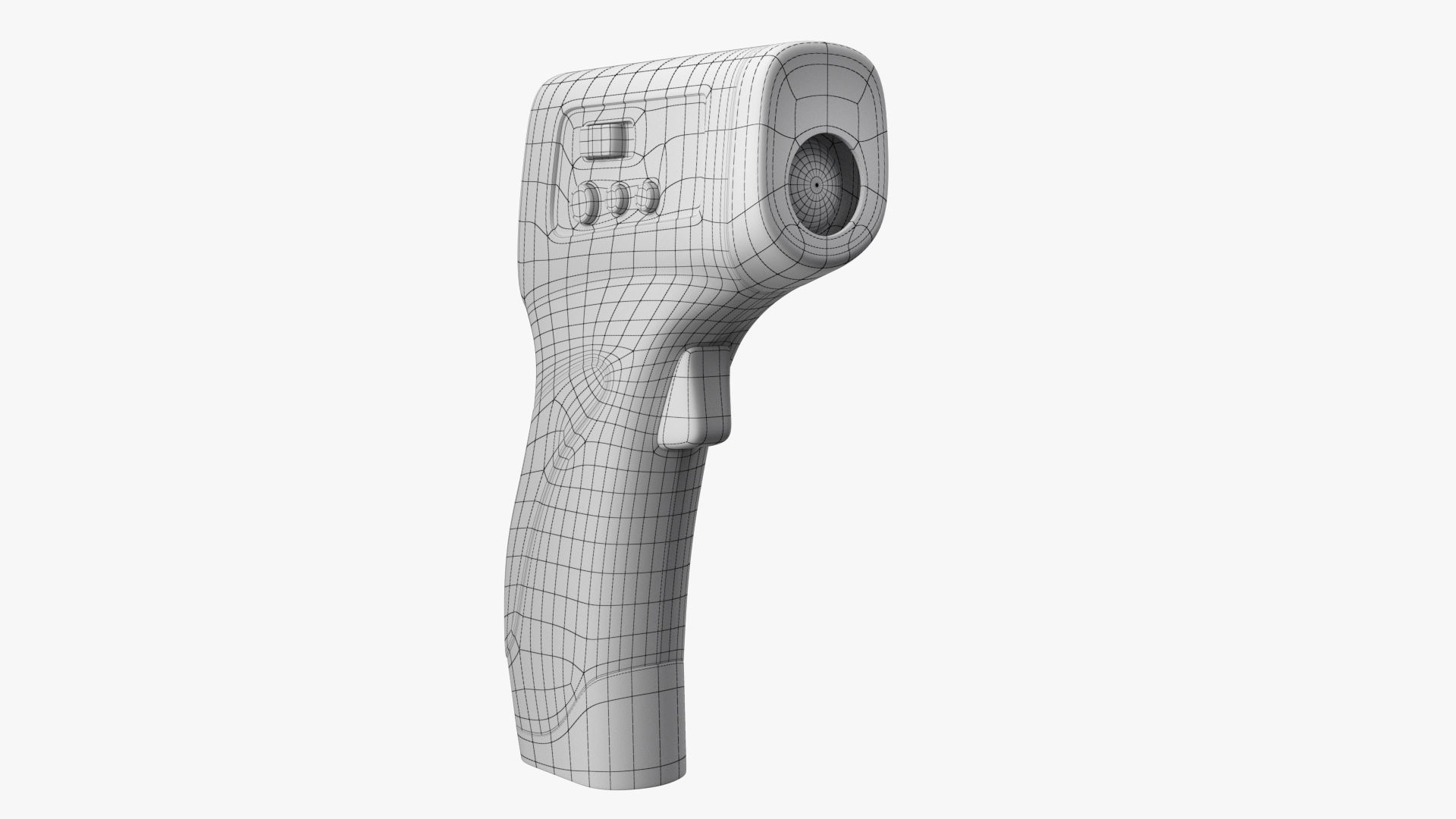Infrared Thermometer PBR Low-poly 3D model_6