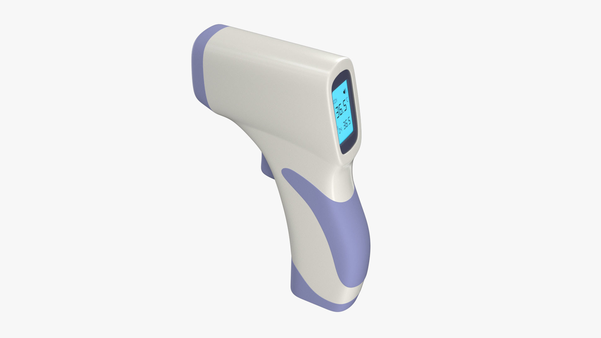 Infrared Thermometer PBR Low-poly 3D model_3