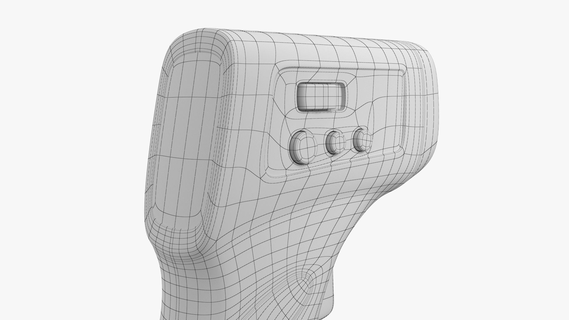 Infrared Thermometer PBR Low-poly 3D model_7