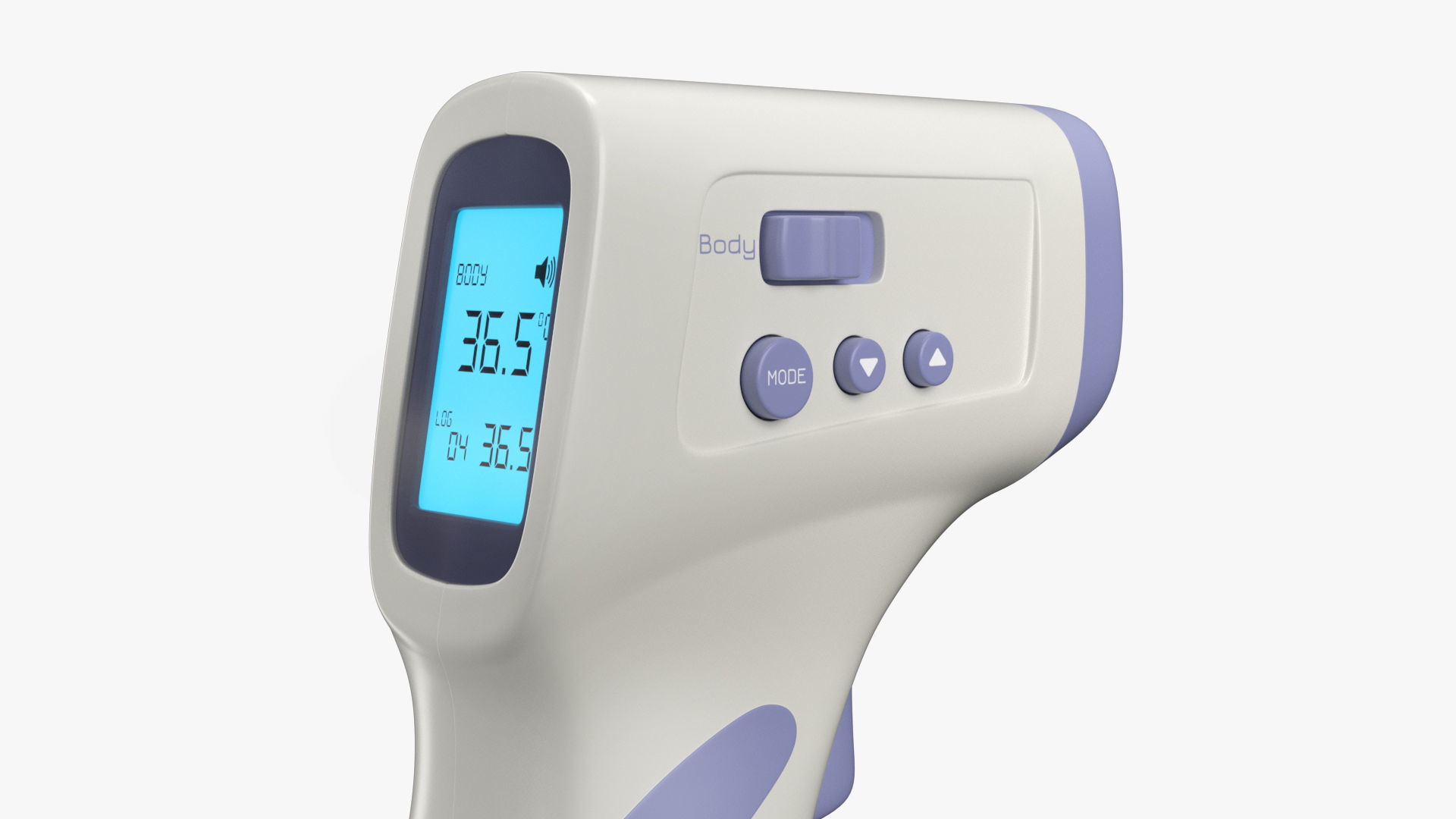 Infrared Thermometer PBR Low-poly 3D model_4