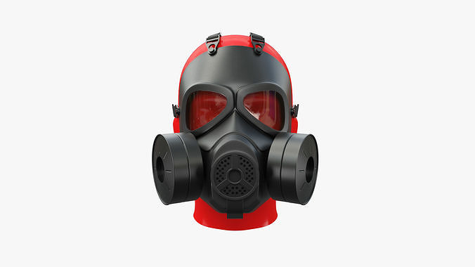 Military Gas Mask PBR Low-poly 3D model