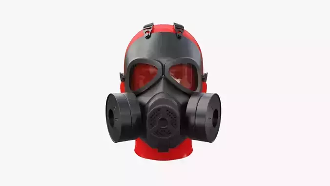 Military Gas Mask PBR Low-poly 3D model