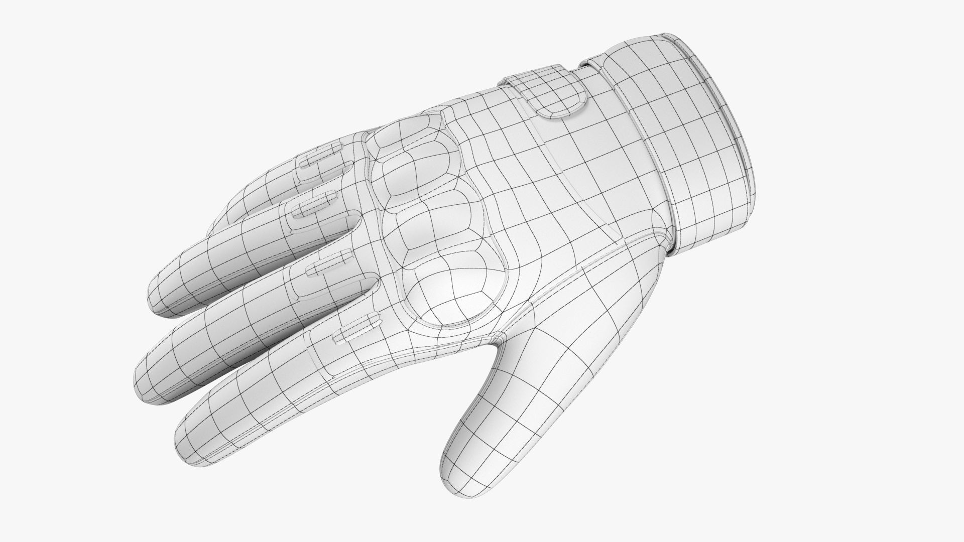 Army Gloves PBR Low-poly 3D model_9