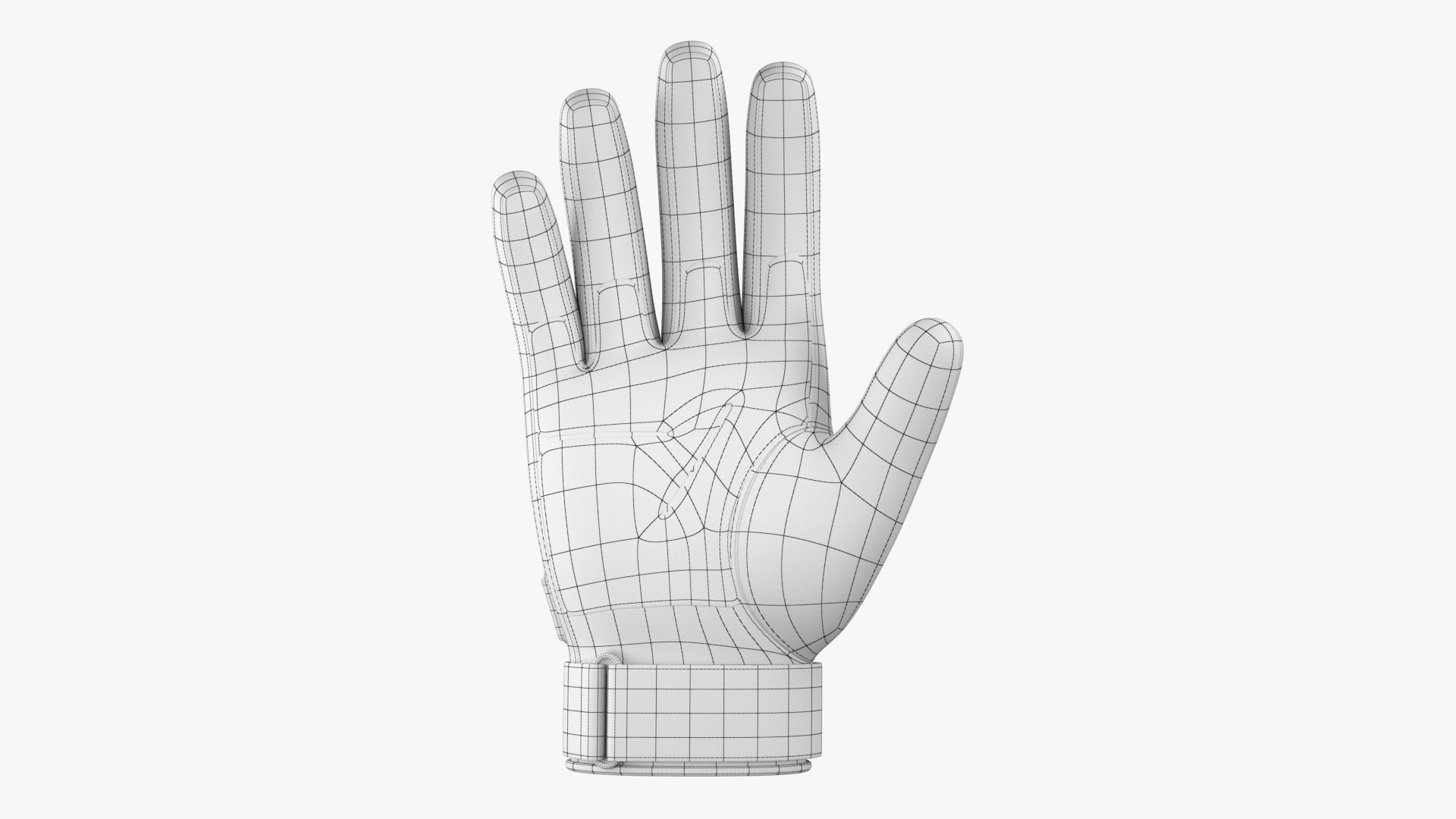 Army Gloves PBR Low-poly 3D model_13