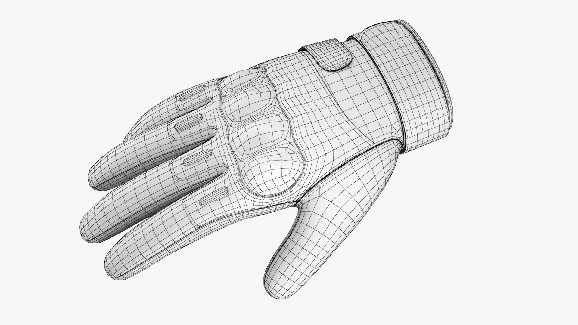 Army Gloves PBR Low-poly 3D model_10