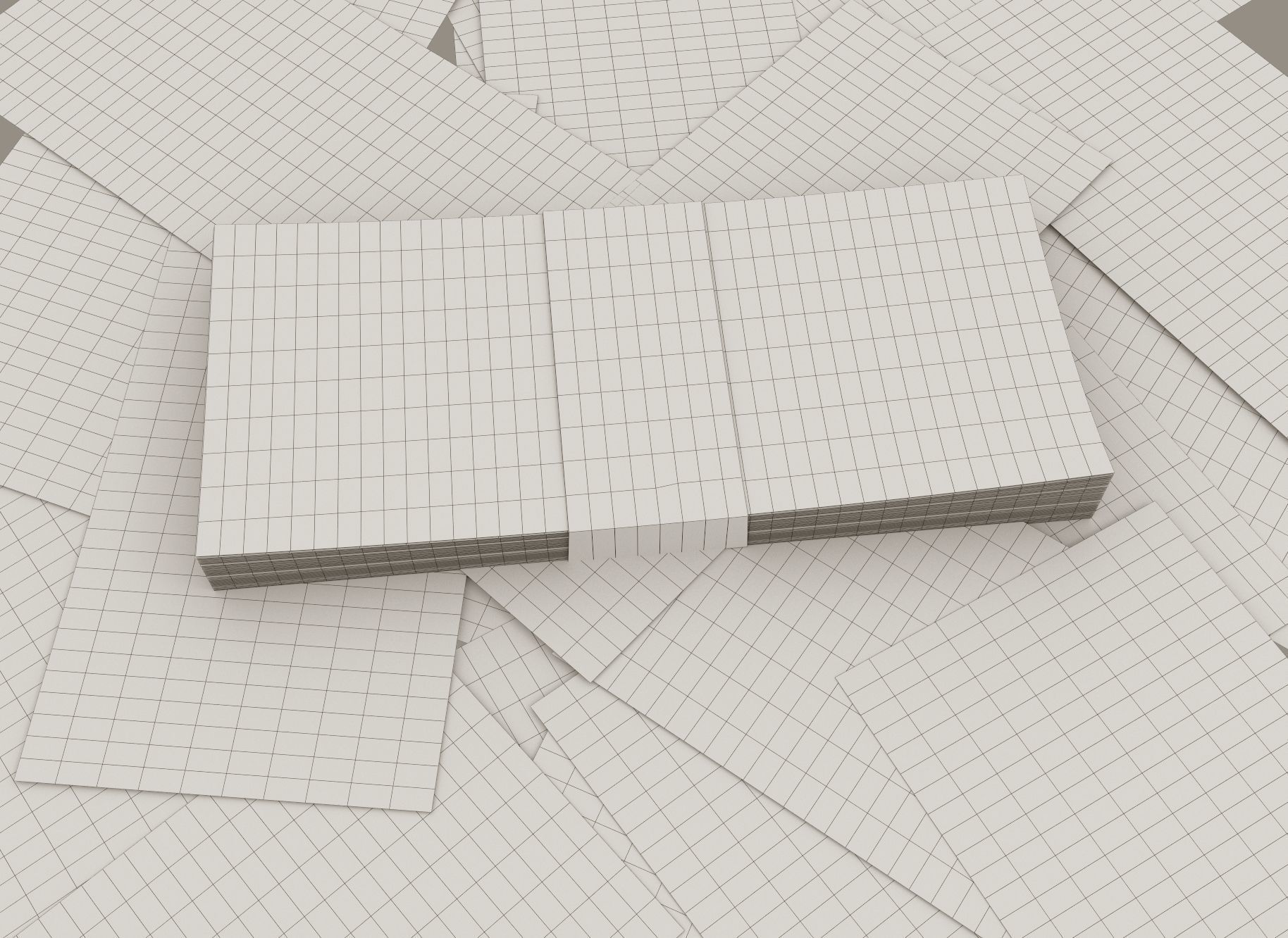 10 euro banknote packs 3D model_8