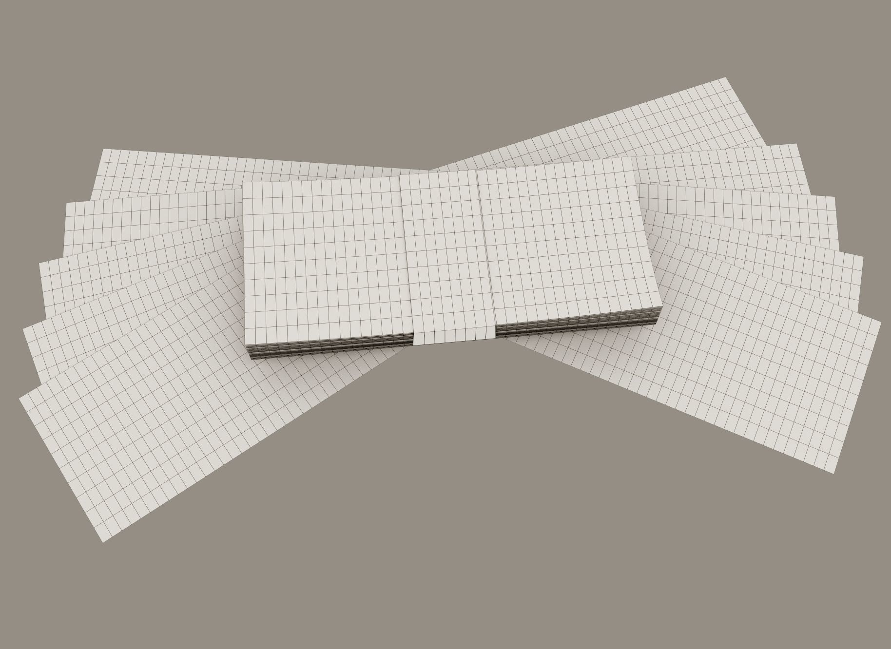 10 euro banknote packs 3D model_7