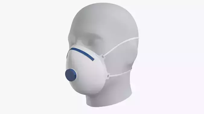 Protective Mask PBR Low-poly 3D model