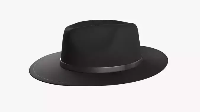 Fedora Hat PBR Low-poly 3D model