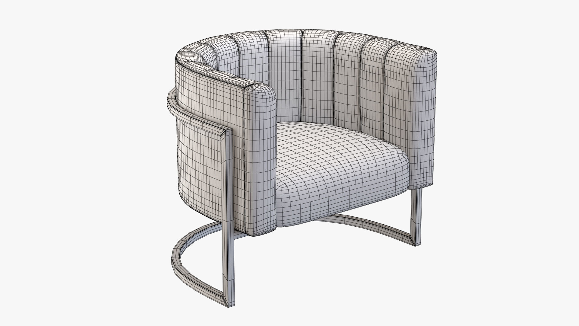 Arm Chair PBR Low-poly 3D model_8