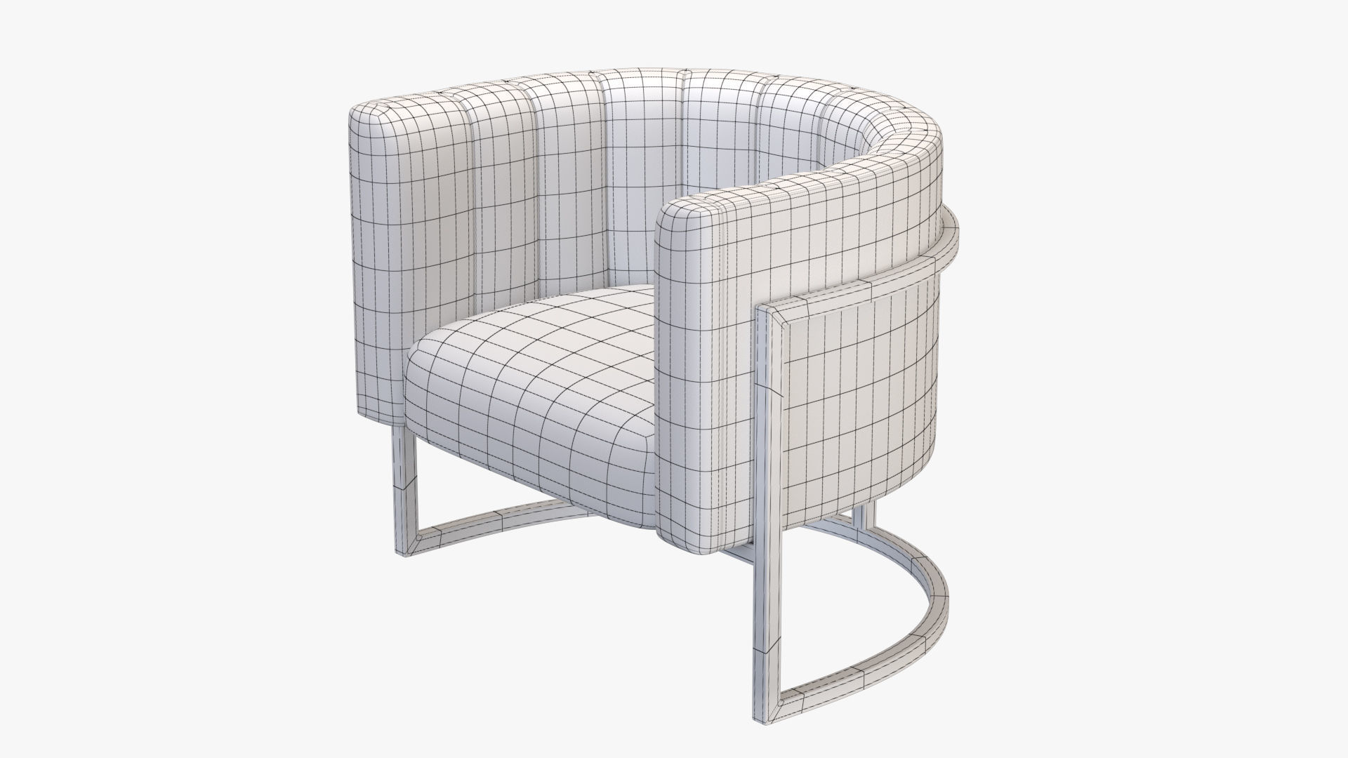Arm Chair PBR Low-poly 3D model_10