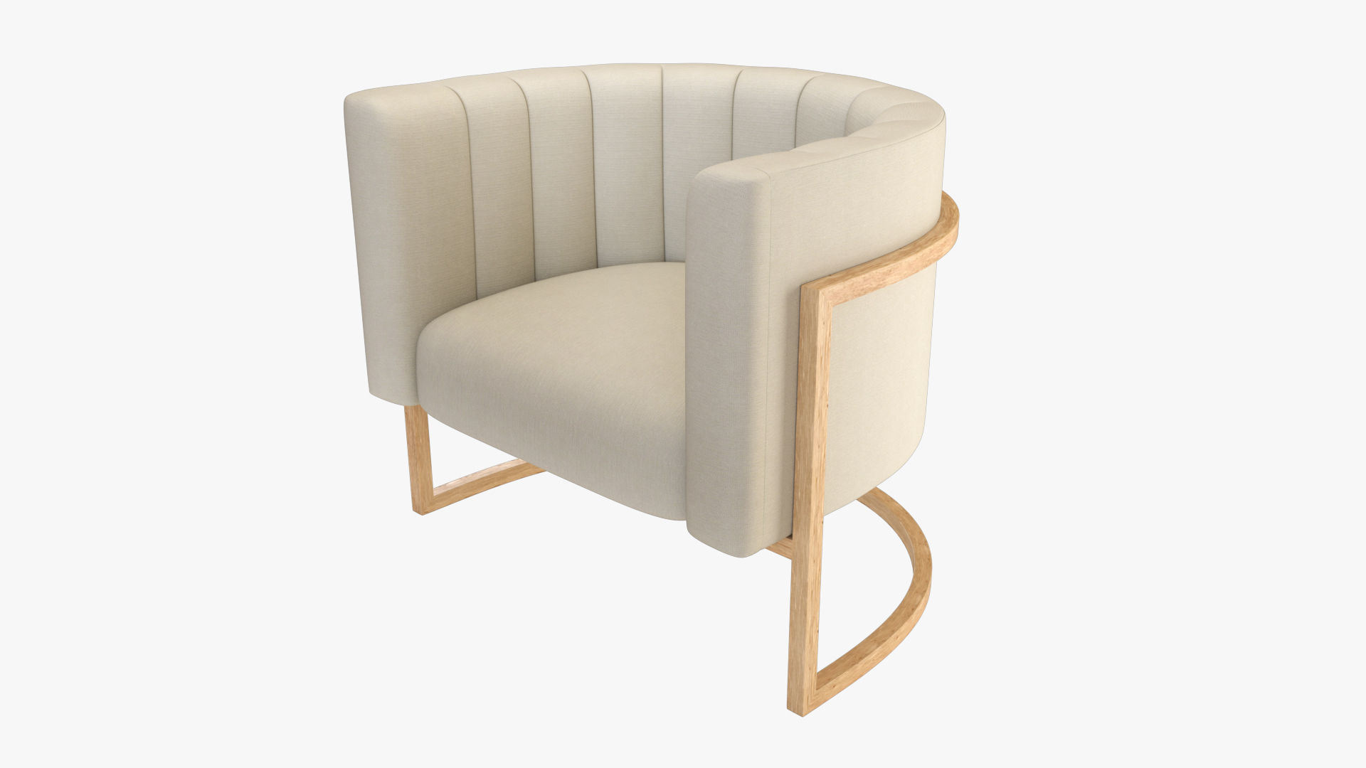 Arm Chair PBR Low-poly 3D model_1