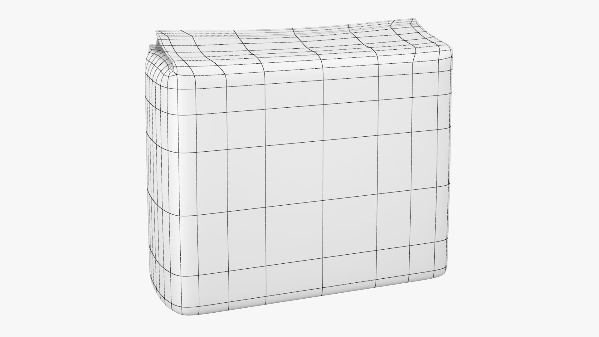 Package PBR silver bag Low-poly 3D model_14