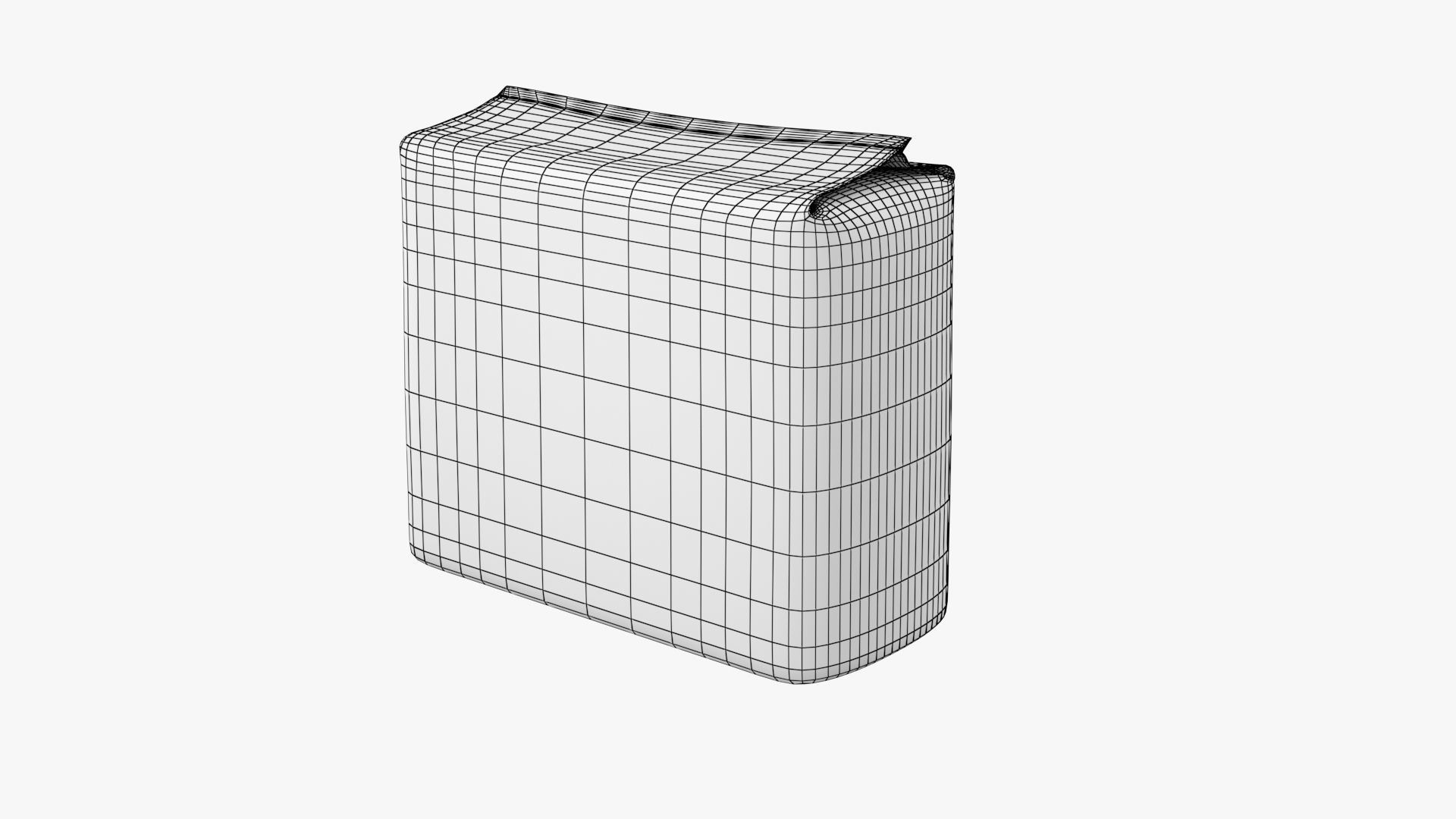 Package PBR silver bag Low-poly 3D model_11