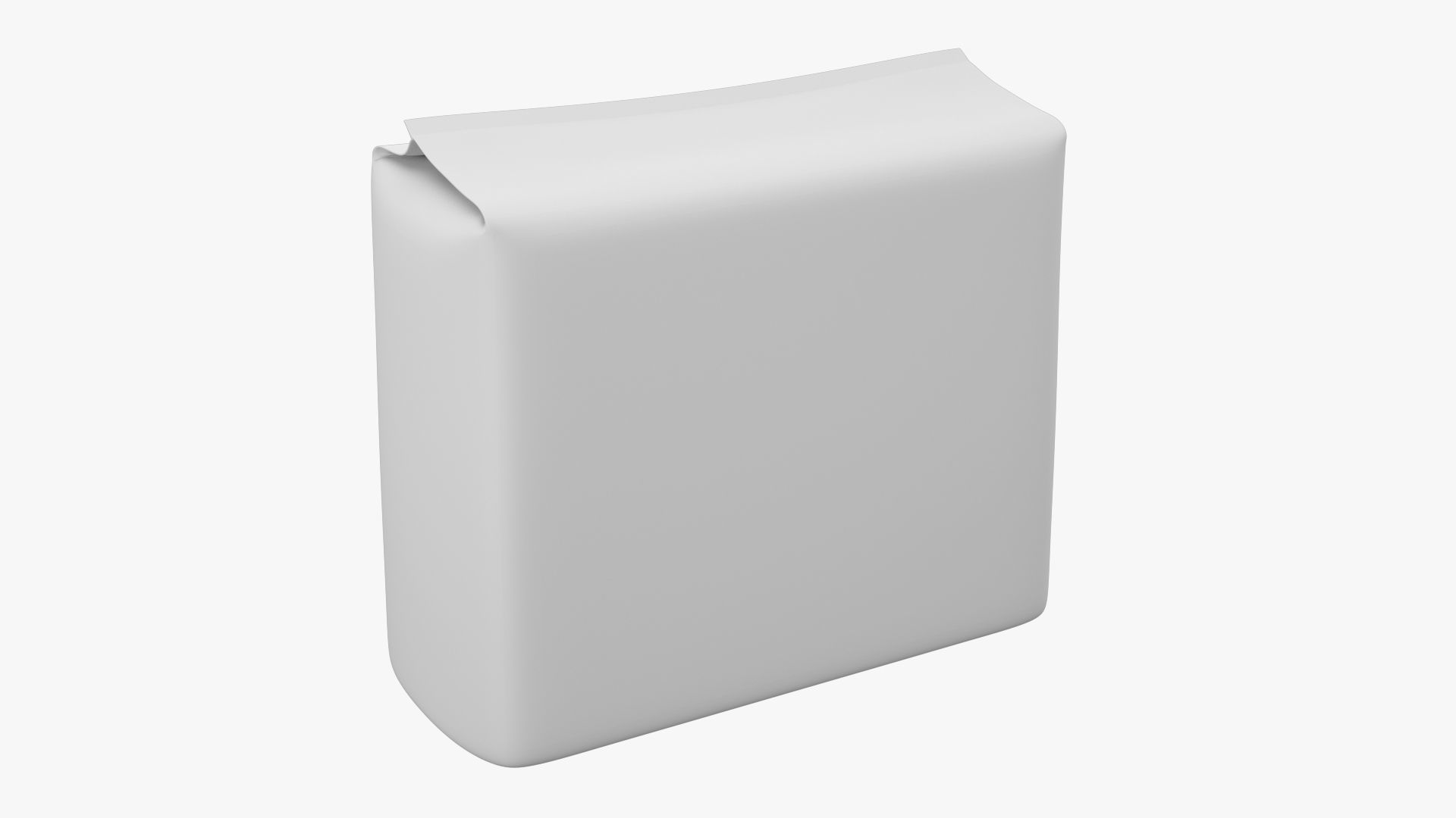 Package PBR silver bag Low-poly 3D model_7