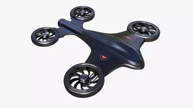 Quadcopter Drone PBR Low-poly 3D model