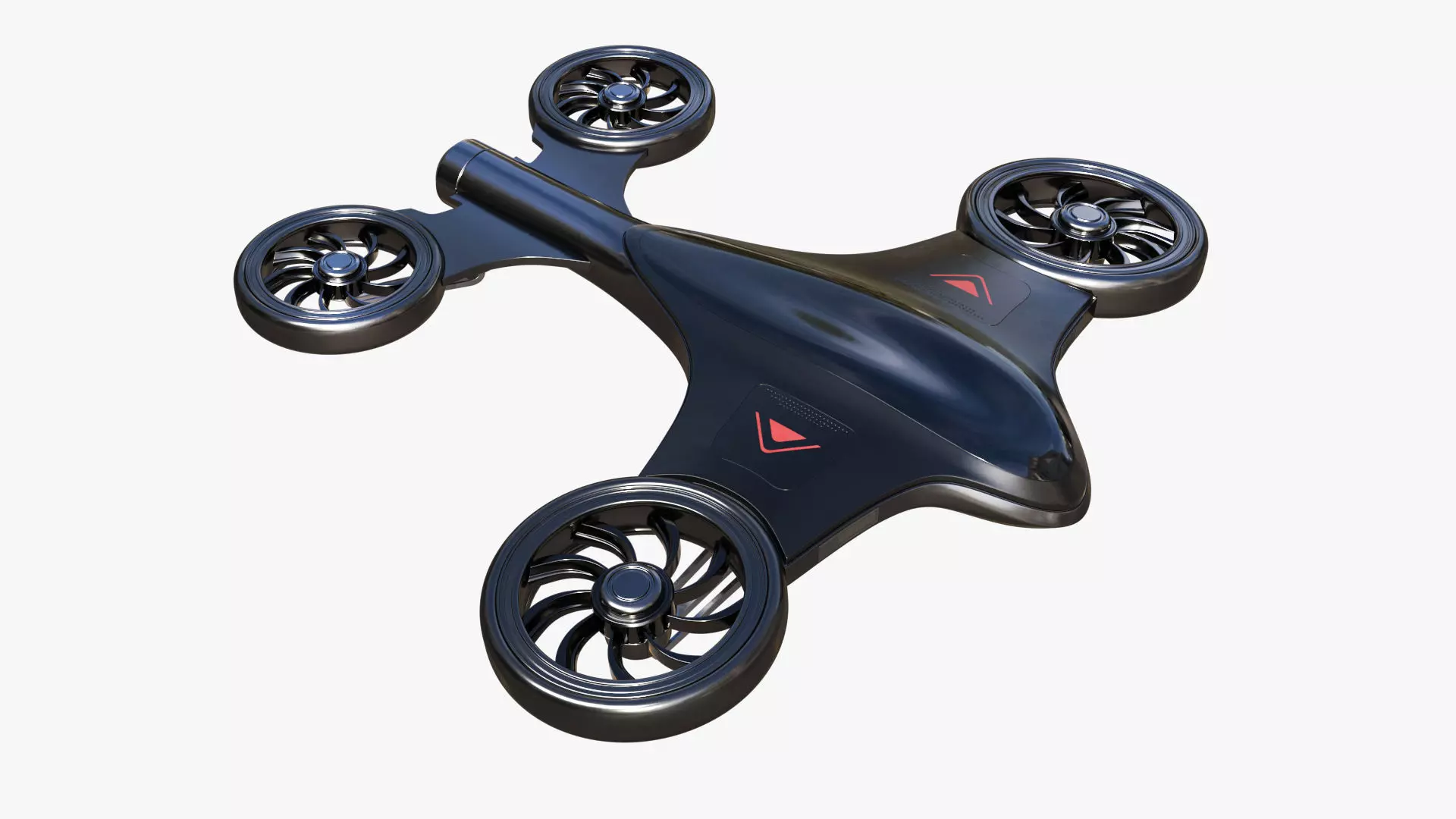 Quadcopter Drone PBR Low-poly 3D model_0