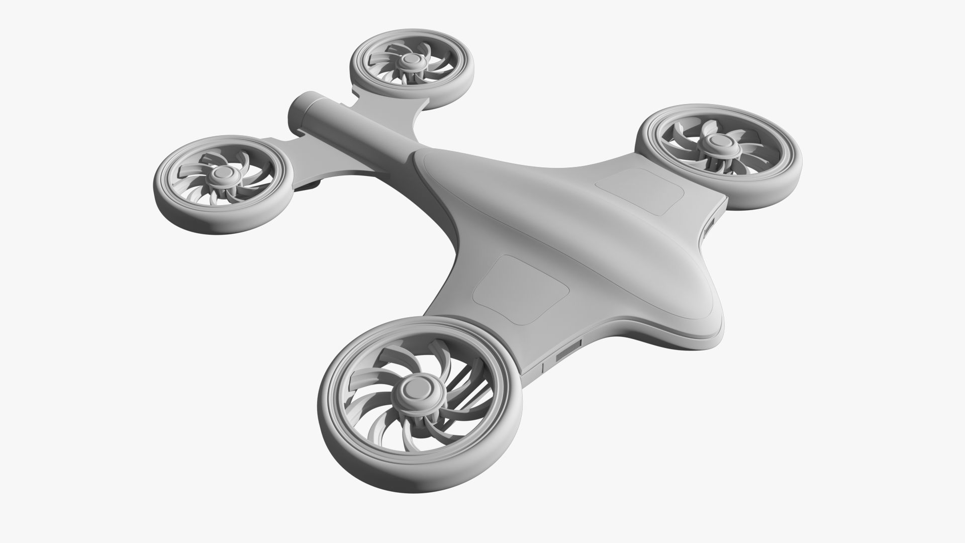 Quadcopter Drone PBR Low-poly 3D model_6