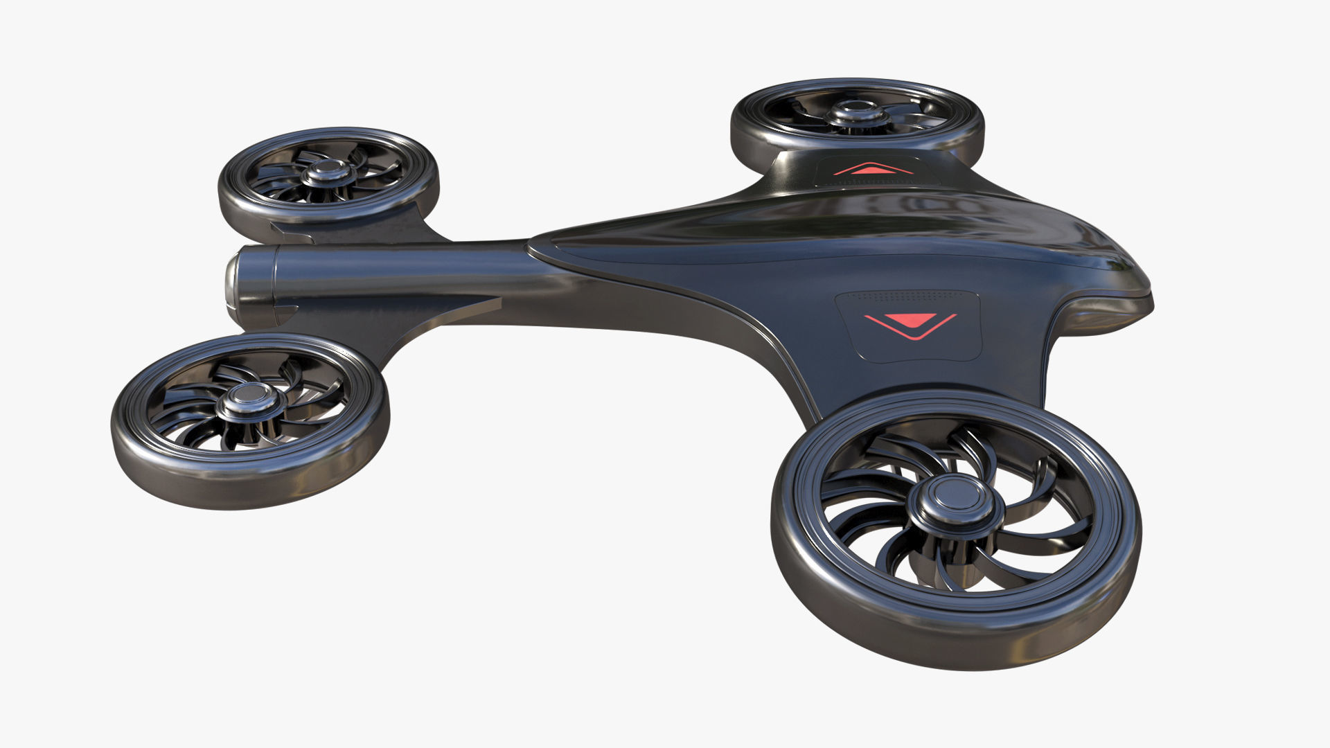 Quadcopter Drone PBR Low-poly 3D model_4