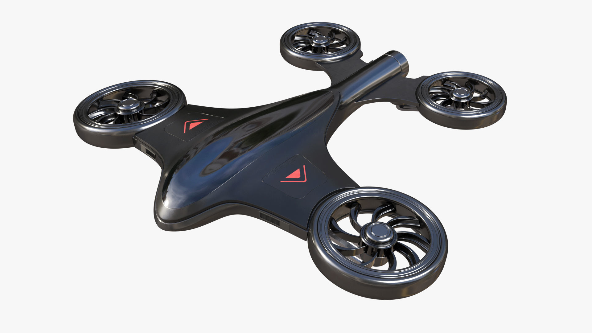 Quadcopter Drone PBR Low-poly 3D model_1
