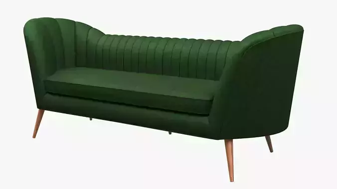 Couch PBR sofa with wooden legs