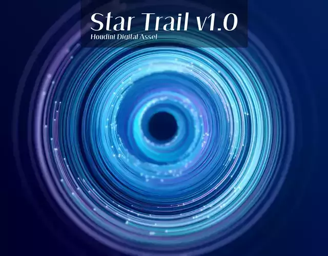 Star trail Houdini HDA 3D model