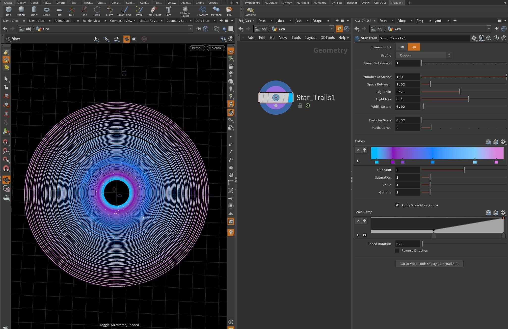 Star trail Houdini HDA 3D model_3