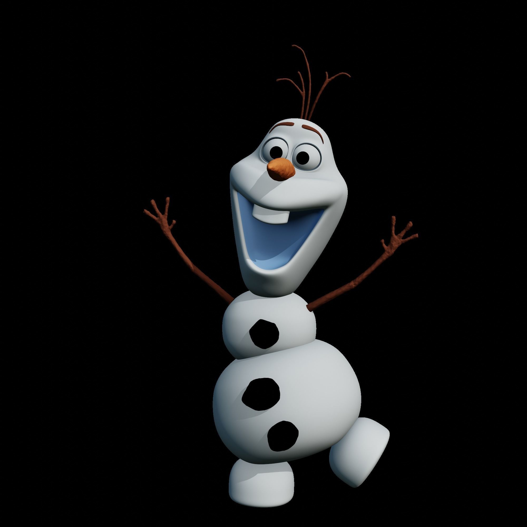 Olaf 3D Model from frozen 3D model_5