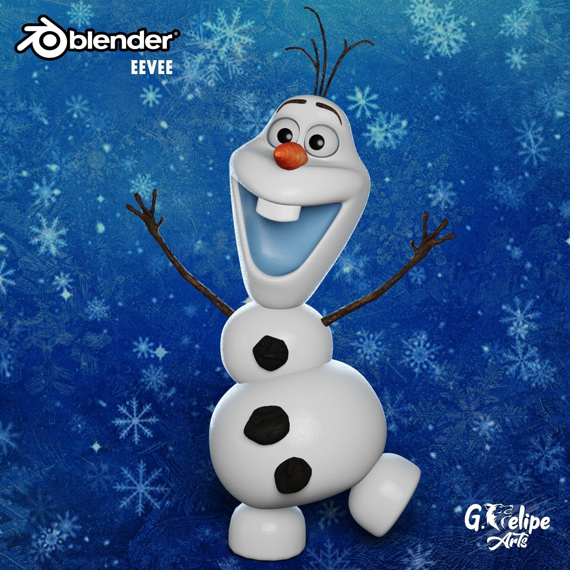 Olaf 3D Model from frozen 3D model_1