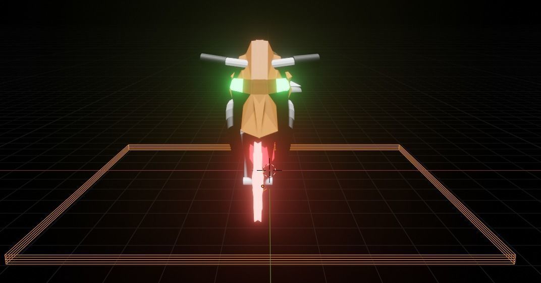 a low poly bike model motorcycle Low-poly 3D model_4
