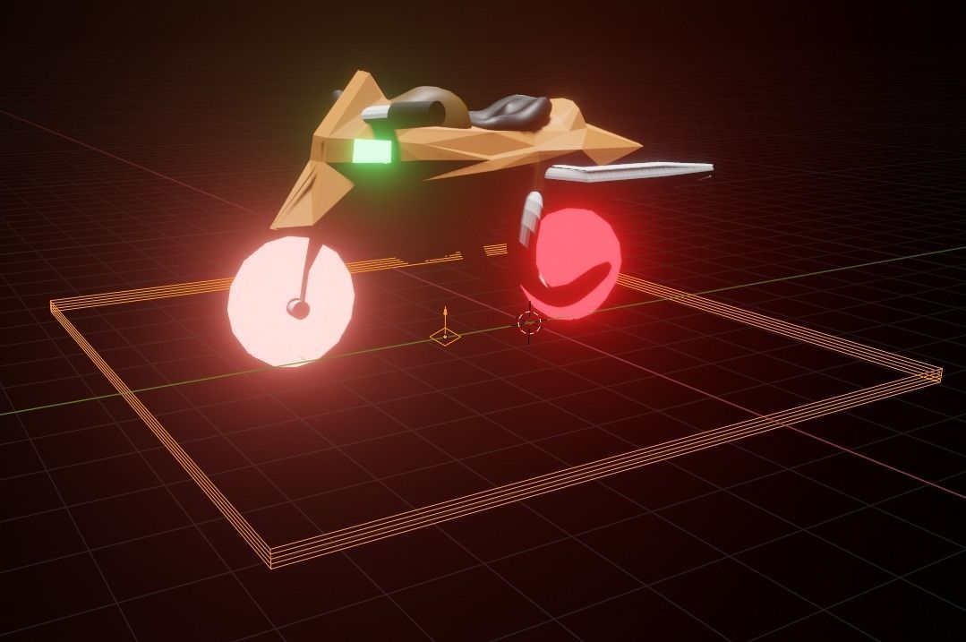 a low poly bike model motorcycle Low-poly 3D model_3