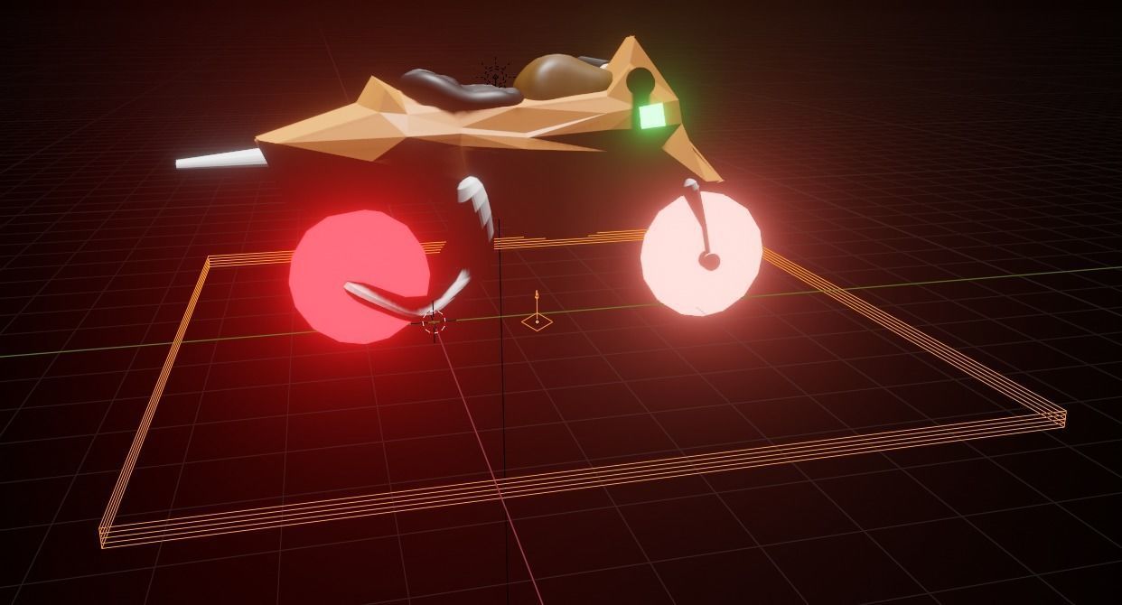 a low poly bike model motorcycle Low-poly 3D model_1