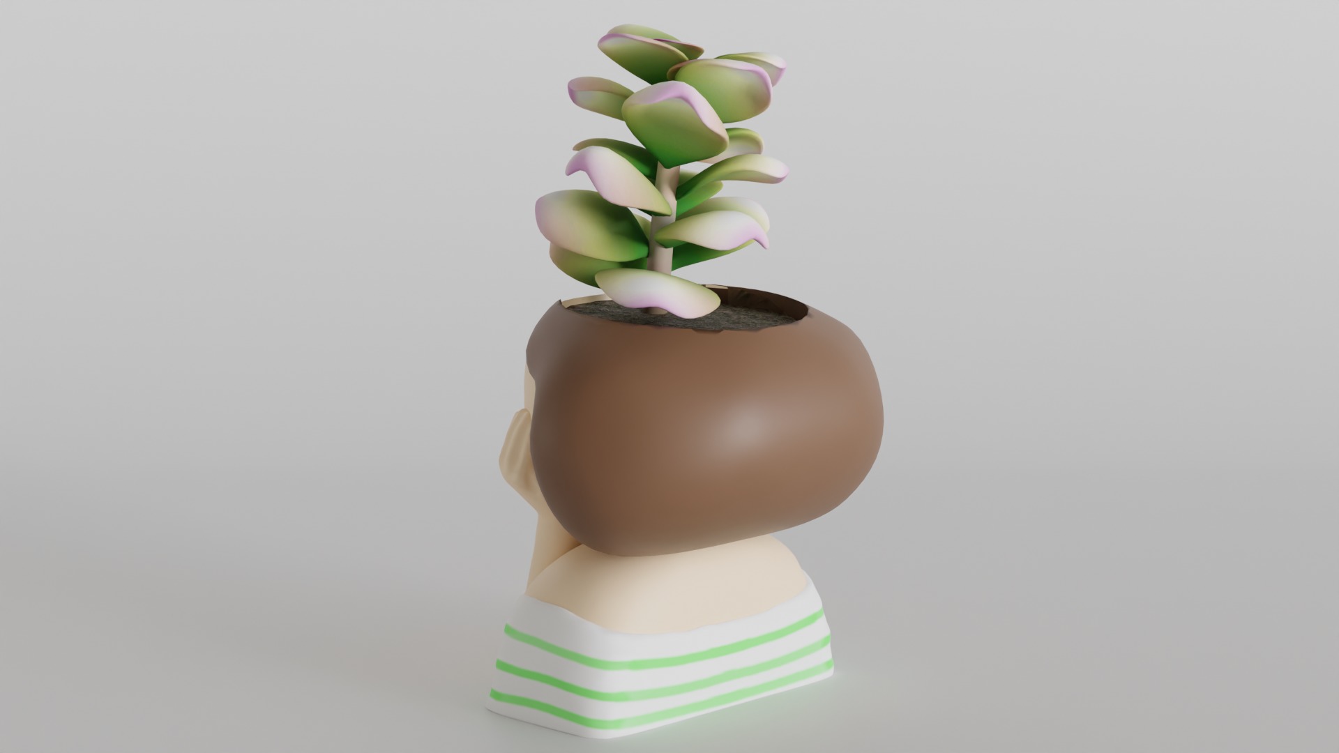 Charming Girl Planter 3D print model_5