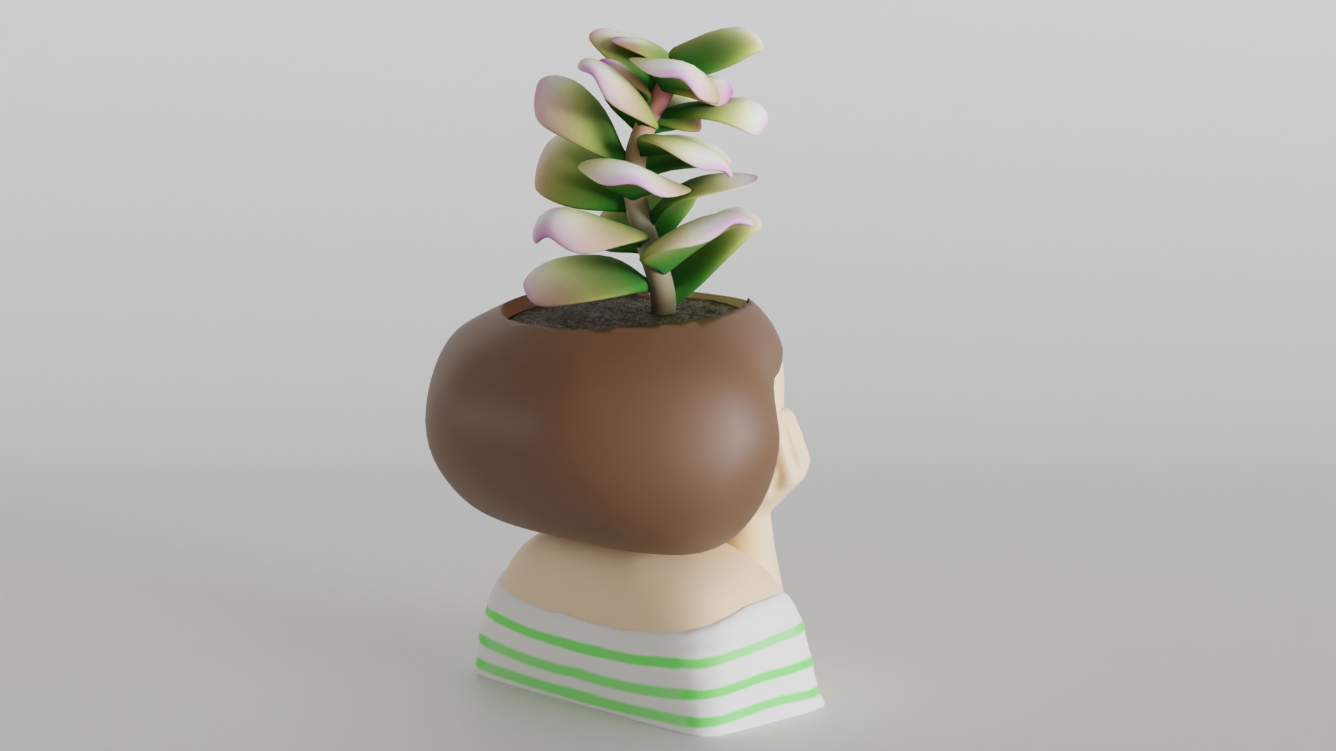Charming Girl Planter 3D print model_3