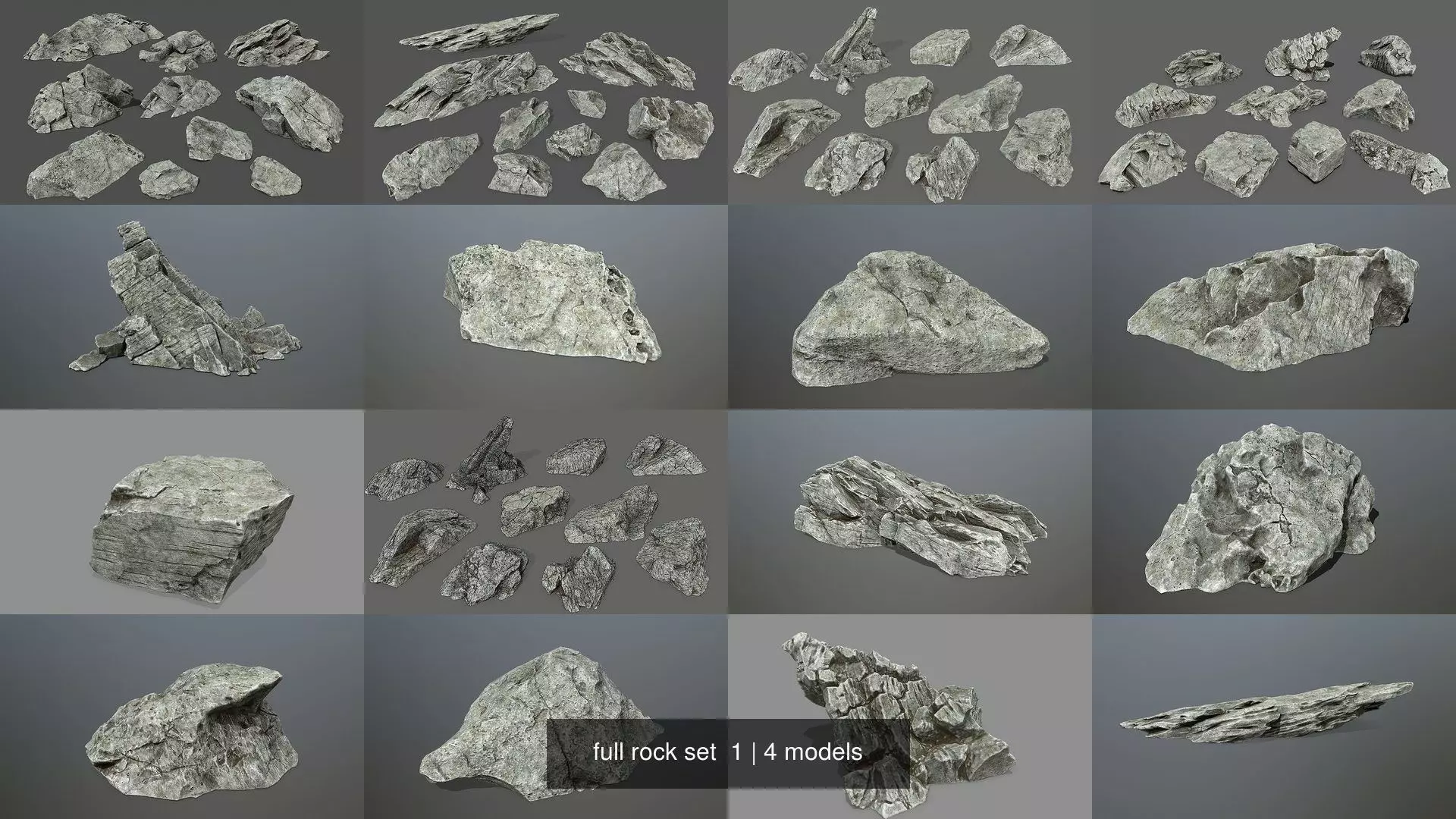 full rock set  1 3D Model Collection_1