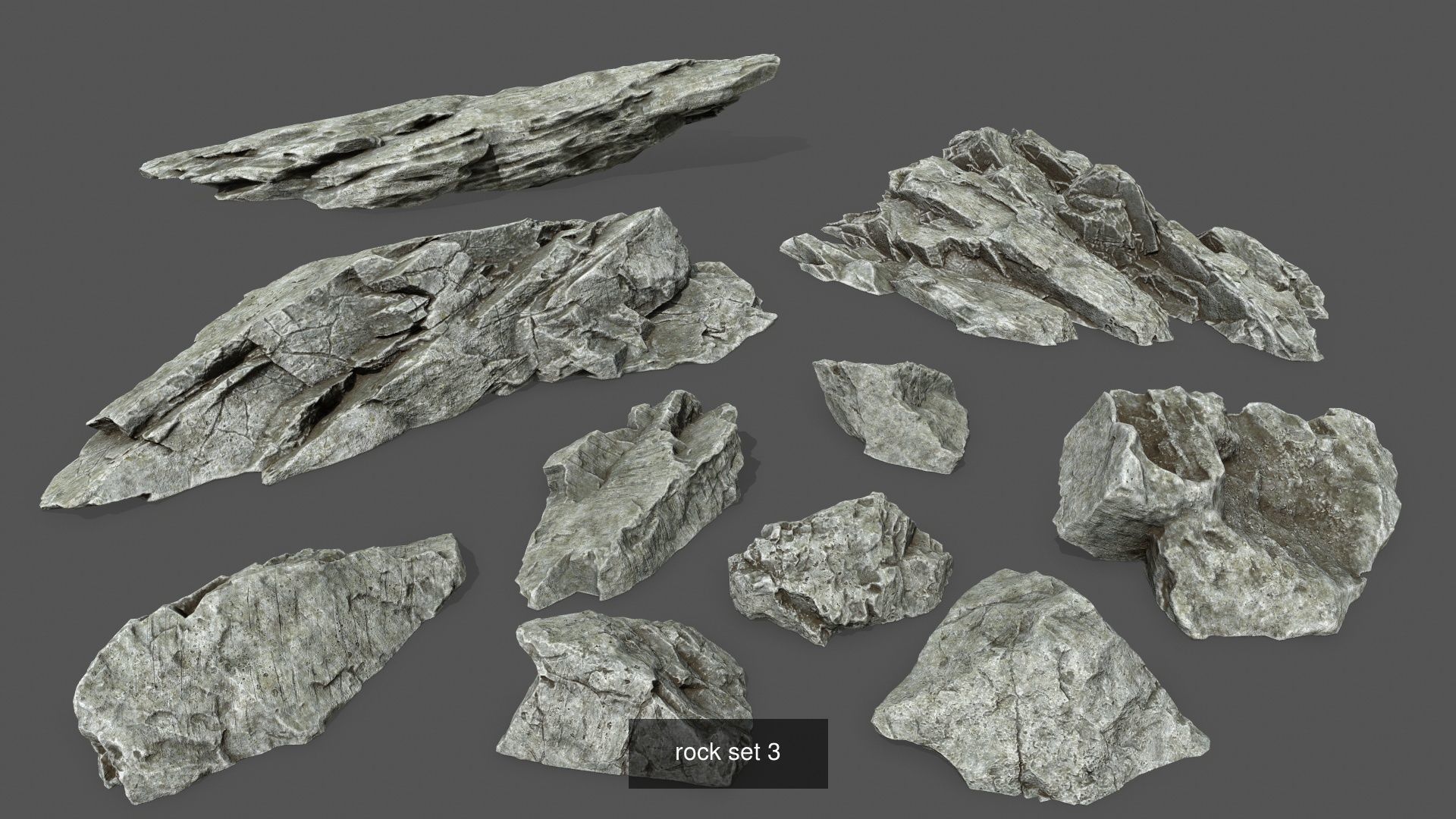 full rock set  1 3D Model Collection_3