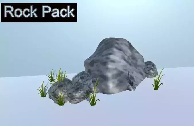Rock model pack Low-poly 3D model