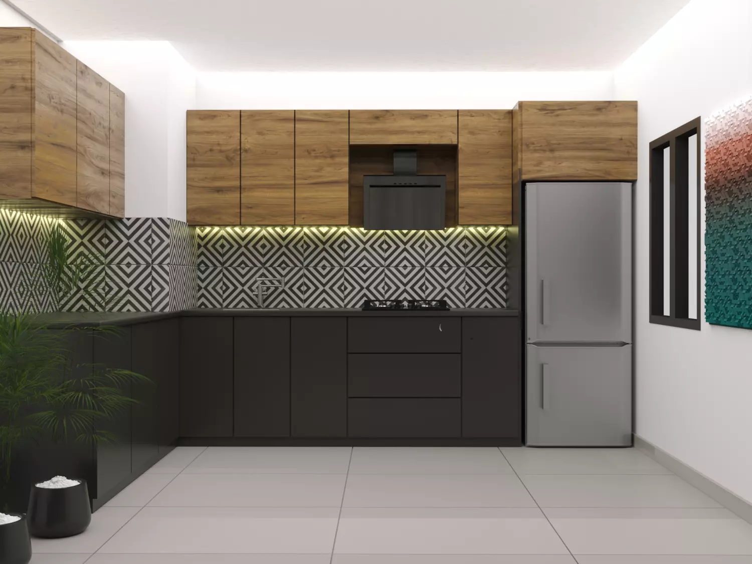 kitchen design 3D model_0