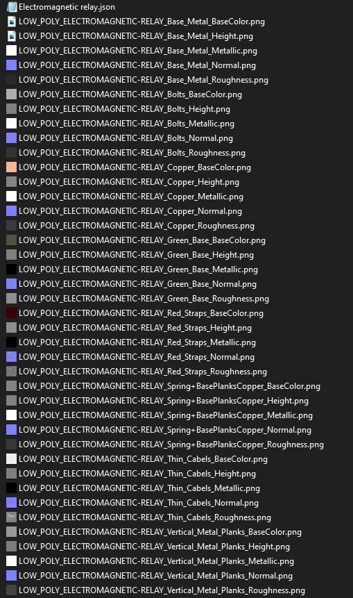 Electromagnetic Relay Low-poly 3D model_6