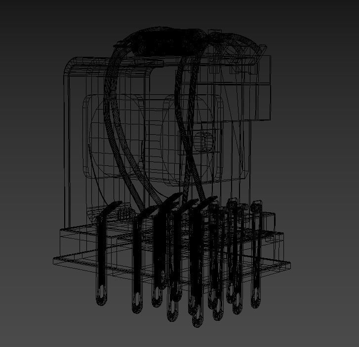 Electromagnetic Relay Low-poly 3D model_3