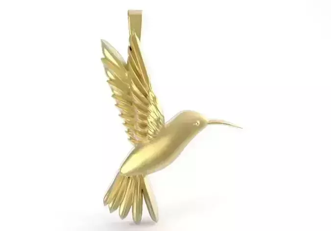 Hummingbird pendant gold