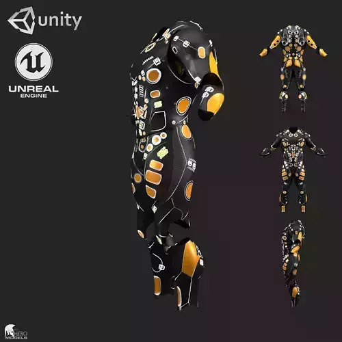 Scifi Suit - 3D Asset Game Model PBR - 3D model